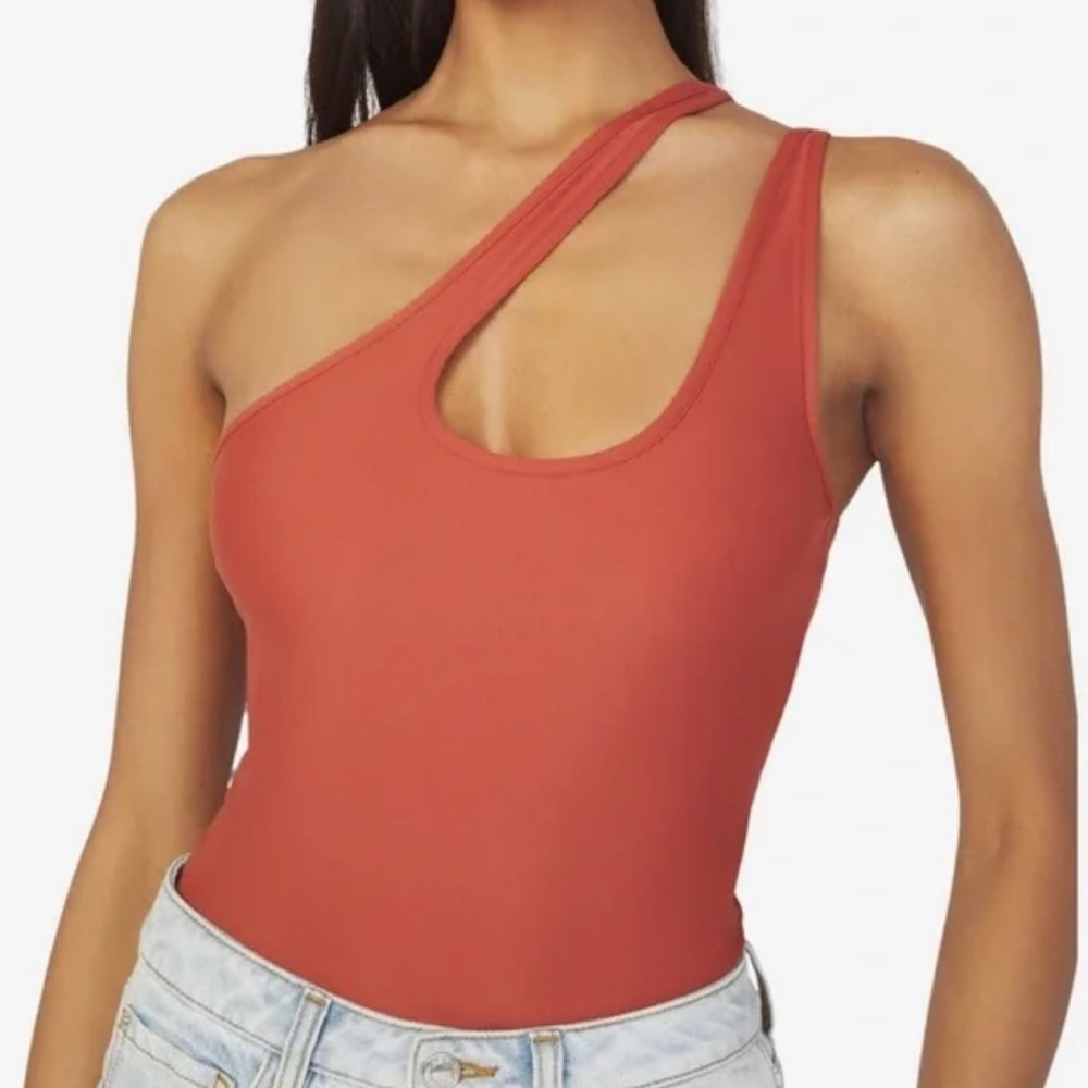 WeWoreWhat Asymmetrical Snap Enclosure Bodysuit